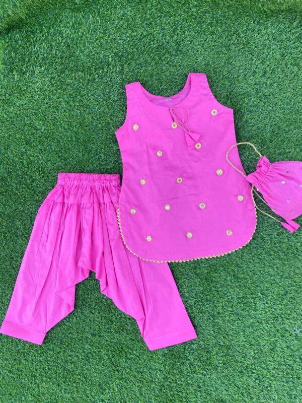 Shocking Pink Mirror Work
