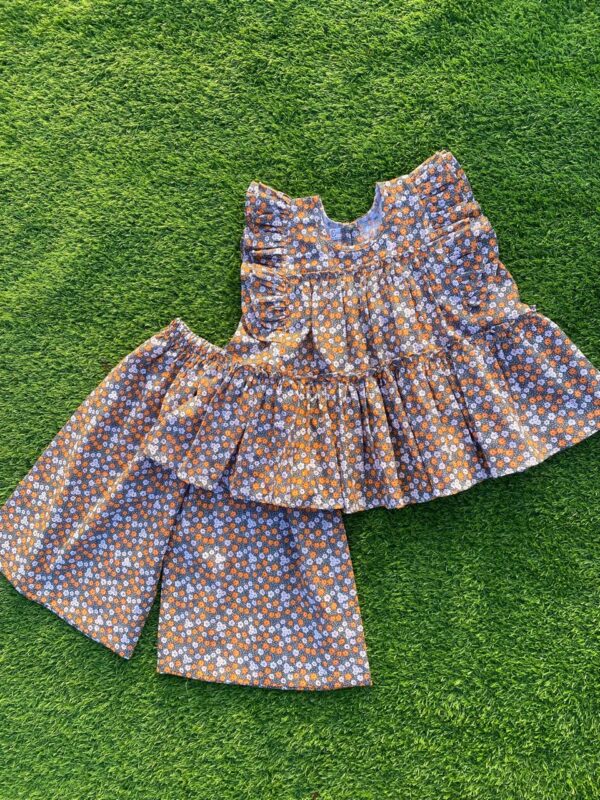 Rust Floral Printed Lawn