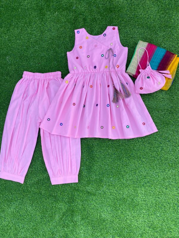 Girls Pink Lawn 4-Piece Set
