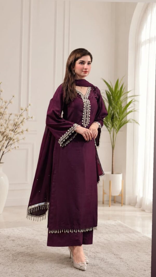 Embellished Stitched 3-Piece